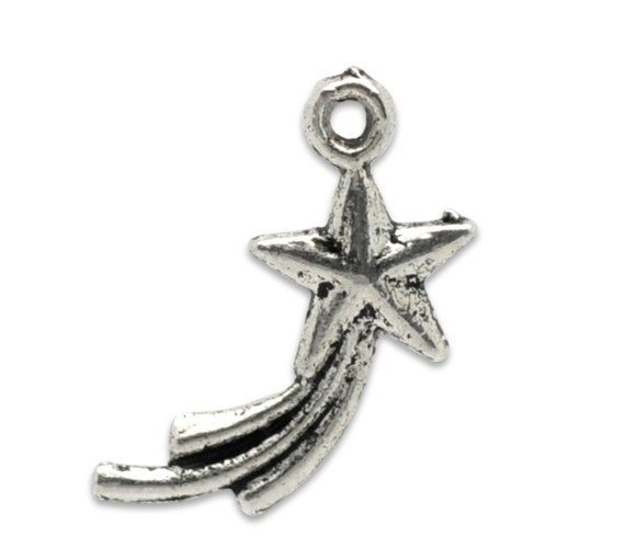 Silver pendant "Star with a train", size 1x0. 5cm, 1 piece