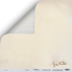 Двусторонний лист бумаги ScrapМир Shabby Winter "Сияние" размер 30*30см, 190гр
