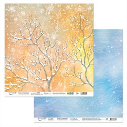 Двусторонний лист бумаги Mr. Painter "Снежный лес-1" размер 30,5Х30,5 см, 190г/м2