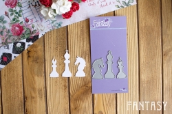 Ножи для вырубки Fantasy "Шахматы", размер от 4*1,9 см до 5,3*2 см 