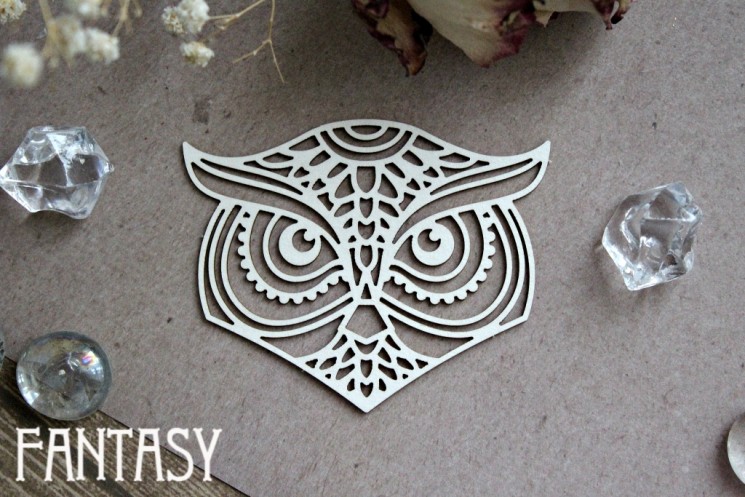 Chipboard Fantasy "Owl 1098" size 6*7.6 cm