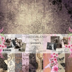 Набор двусторонней бумаги Summer Studio "Dreamland" 11 листов, размер 30,5*30,5 см, 250 гр/м2