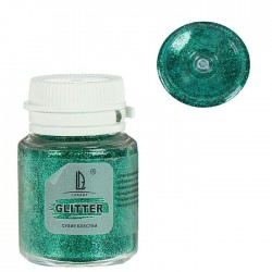 Decorative glitter LuxGlitter, color Green, 20ml