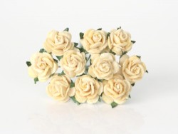 Розы "Светло-желтые" размер 1 см, 10 шт