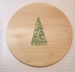 Cutting down a Christmas tree 2 green cardstock paper 300gr.